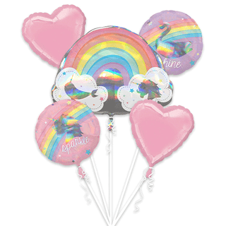 Rainbow Foil Balloon Bouquet