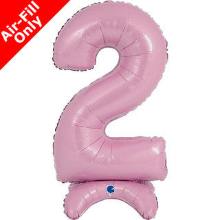 Airfilled Stand-up 25'' Foil Number Balloon Pink