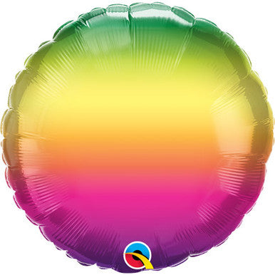 Rainbow Round Ombre 18" Foil Balloon