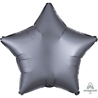 Plain Star Silver/ White 20" Balloon