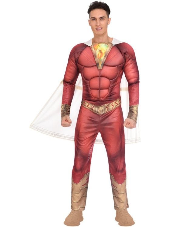 Official Captain Marvel Shazam Costume