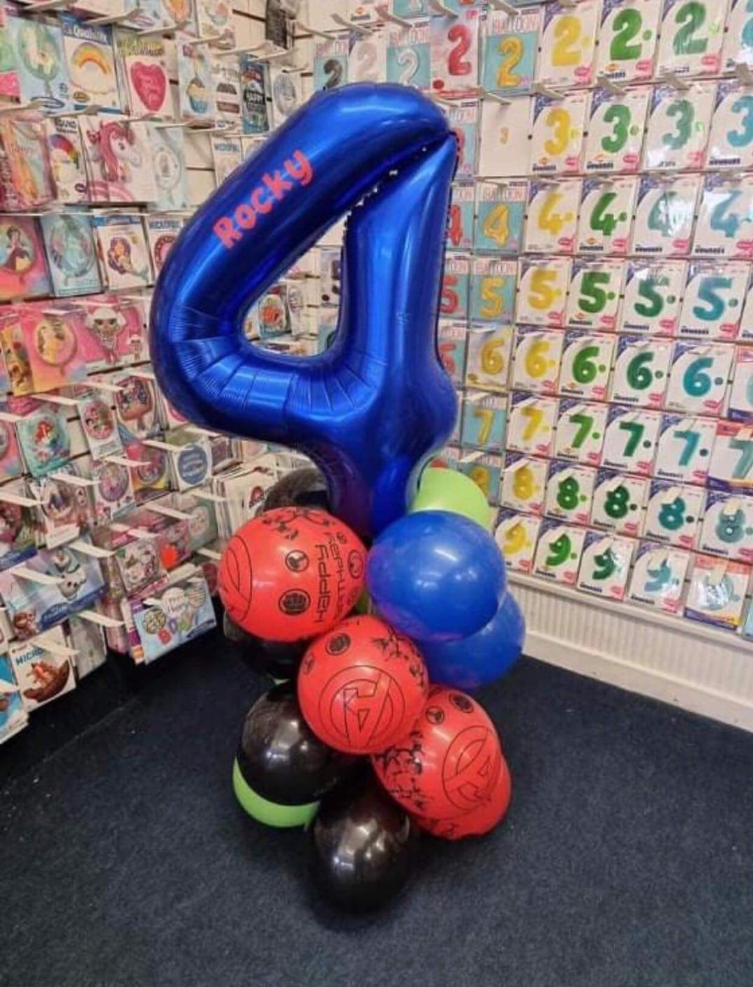 *Custom* Number Balloon 4 Tier Tower - In Store Only