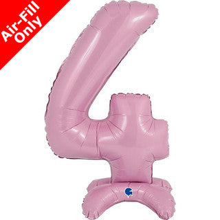 Airfilled Stand-up 25'' Foil Number Balloon Pink