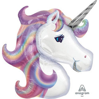 Unicorn Pastel Head Supershape Foil Balloon