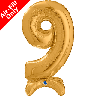 Airfilled Stand-up 25'' Foil Number Balloon Gold