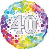 Age 40 Coloured 18" Foil Balloon