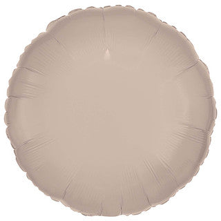 Plain Round Beige/ Brown/ Black 18" Balloon