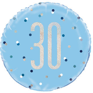 Age 30 Dotted Glitz 18" Foil Balloon