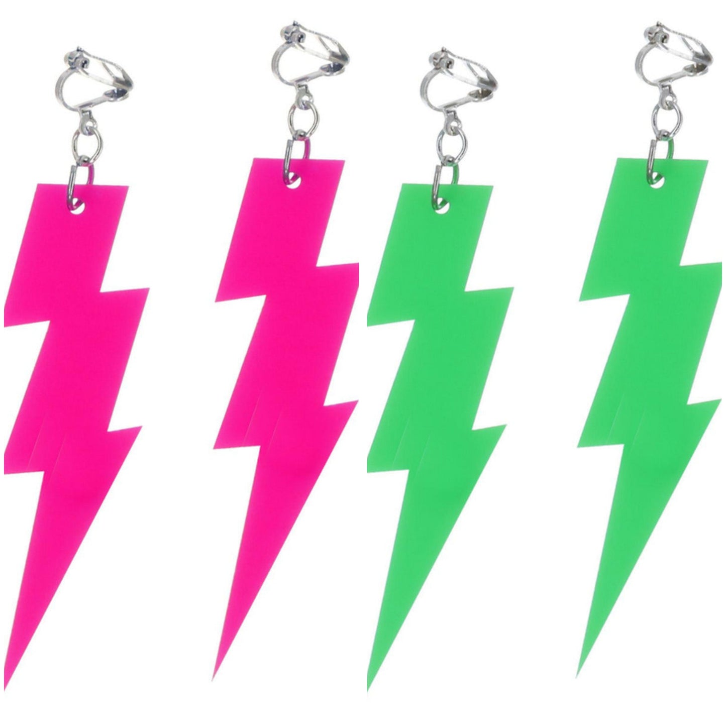 Lightening Bolt Earrings (clip on)