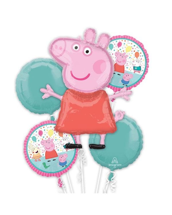 Peppa Pig Foil Balloon Bouquet