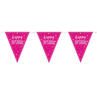 Happy Birthday Hot Pink Bunting