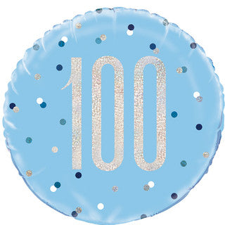 Age 100 Dotted Glitz 18" Foil Balloon