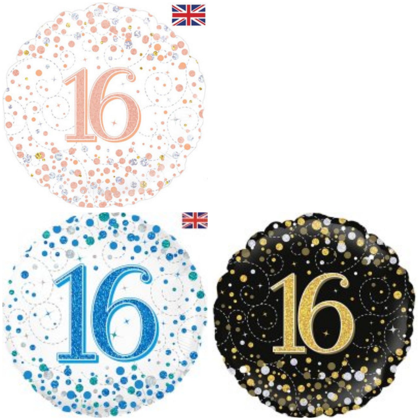 Age 16 Sparkling Fizz 18" Foil Balloon