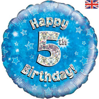 Age 5 Sparkle/ Glitz 18" Foil Balloon
