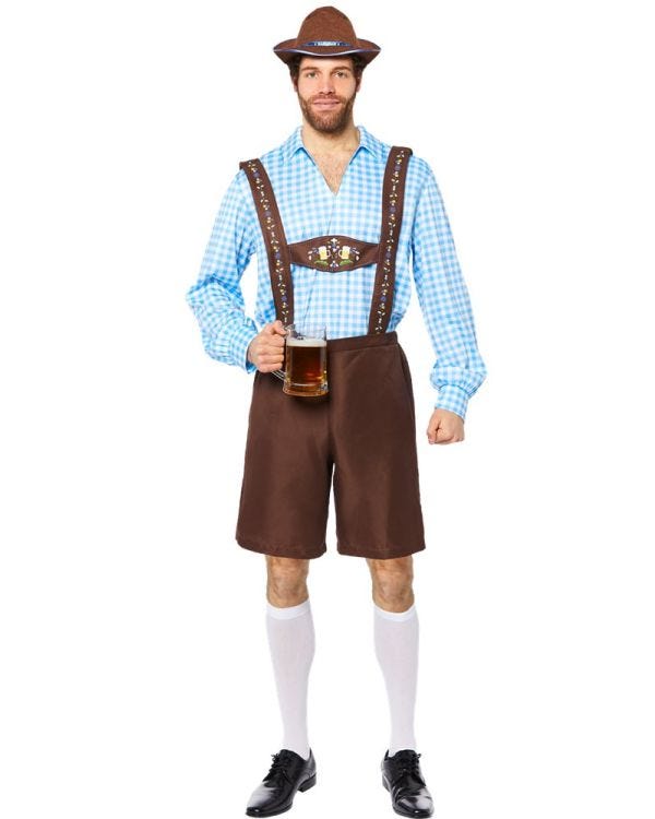 Bavarian Man Deluxe Blue Costume