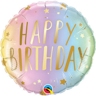 Happy Birthday Colourful Rainbow 18" Foil Balloon