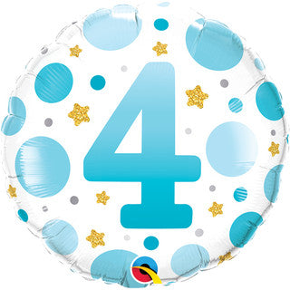 Age 4 Dots 18" Foil Balloon