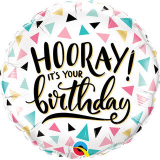 Happy Birthday Hooray 18" Foil Balloon