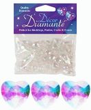 12mm Décor Heart Diamante Diamonds Iridescent