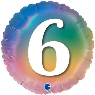 Age 6 Coloured 18" Foil Balloon