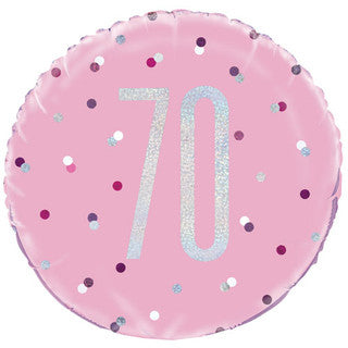 Age 70 Sparkle/ Dotted Glitz 18" Foil Balloon