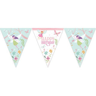 Forest Fairy Happy Birthday Paper Bunting