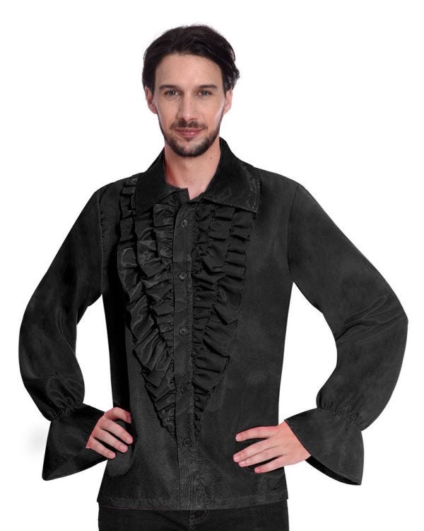Satin Ruffled Shirt Costume