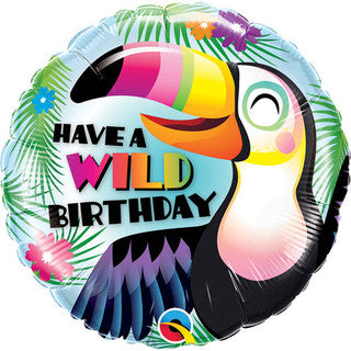 Birthday Wild Toucan 18" Foil Balloon