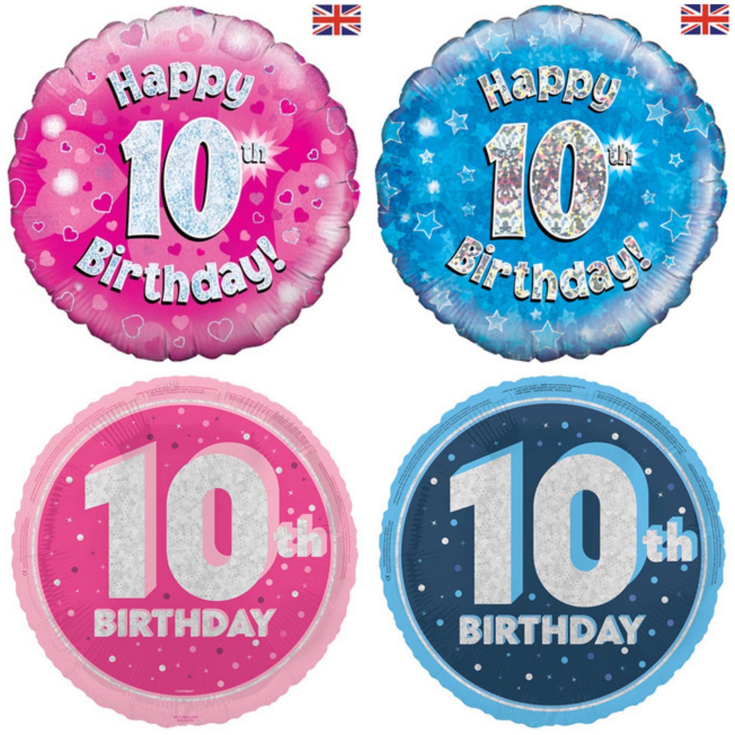 Age 10 Sparkle/ Glitz 18" Foil Balloon
