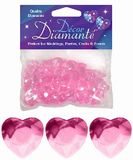 12mm Décor Heart Diamante Diamonds Light Pink