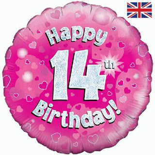 Age 14 Sparkle 18" Foil Balloon