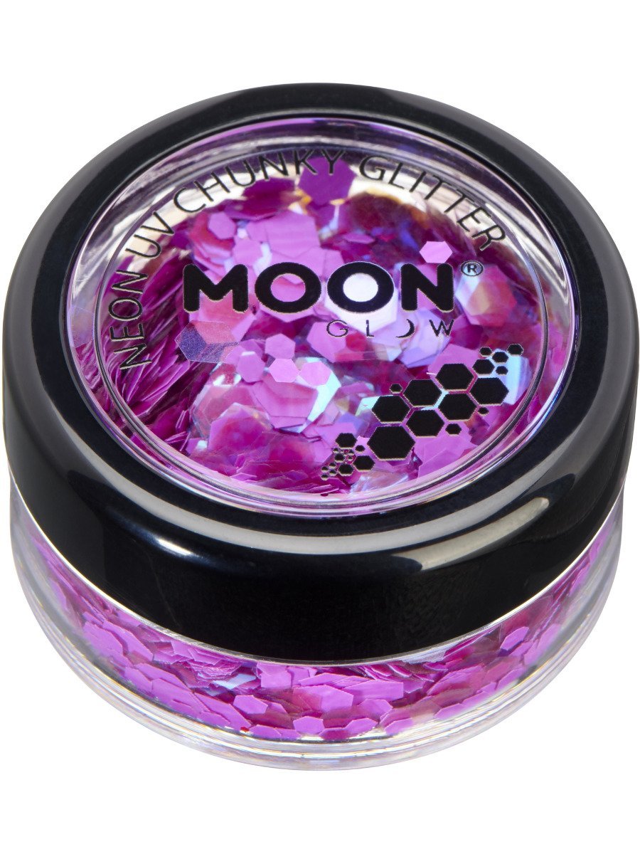 Moon Creations Face and Body Glitter Neon UV Chunky Pot