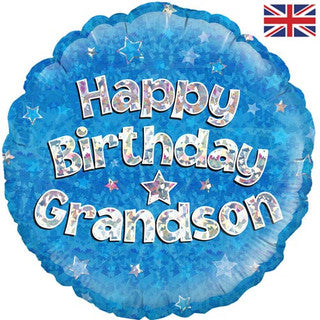 Happy Birthday Grandson 18" Foil Balloon