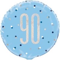 Age 90 Sparkle/ Dotted Glitz 18" Foil Balloon