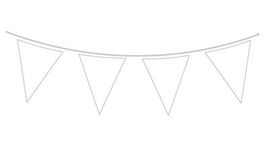 Plain White Waterproof Bunting