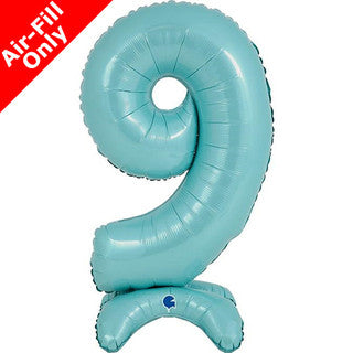 Airfilled Stand-up 25'' Foil Number Balloon Blue