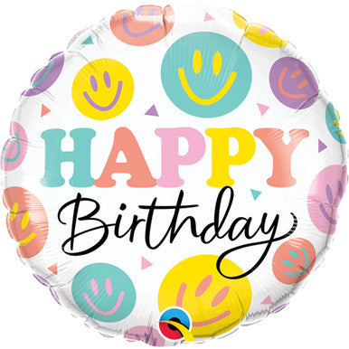 Happy Birthday Smile 18" Foil Balloon