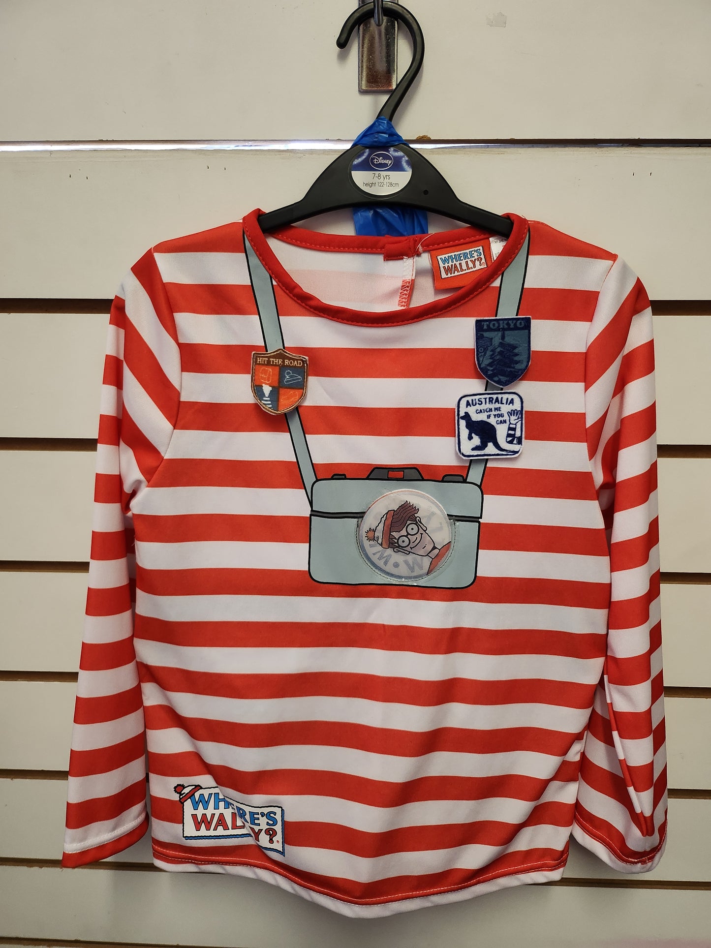 Where's Wally Child Costume 7-8
