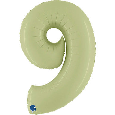 Giant Foil Number Balloon Olive Green