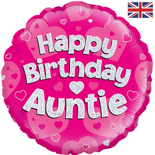 Happy Birthday Auntie 18" Foil Balloon