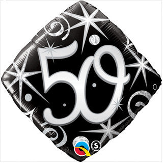 Age 50 Sparkling Fizz/ Diamond 18" Foil Balloon
