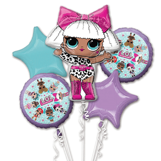 LOL Suprise Doll Foil Balloon Bouquet