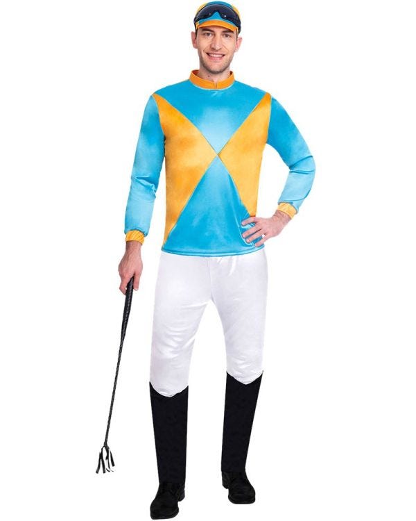 Jockey Blue and Yellow Costume