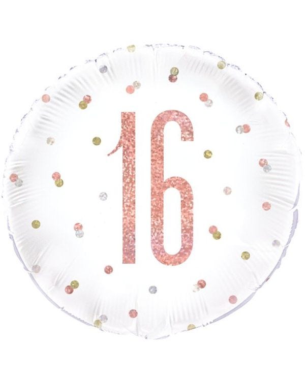 Age 16 Dotted Glitz 18" Foil Balloon
