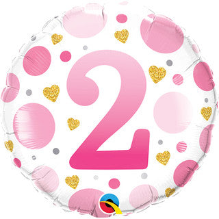 Age 2 Dots 18" Foil Balloon