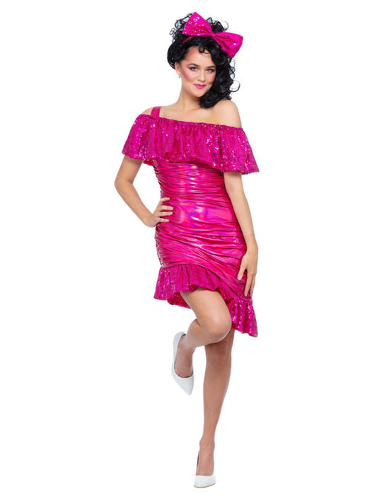 80's Pink Sparkle Cocktail Dress Costume