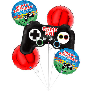 Gamer Game On Foil Balloon Bouquet