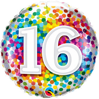 Age 16 Coloured 18" Foil Balloon