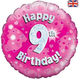 Age 9 Sparkle/ Glitz 18" Foil Balloon