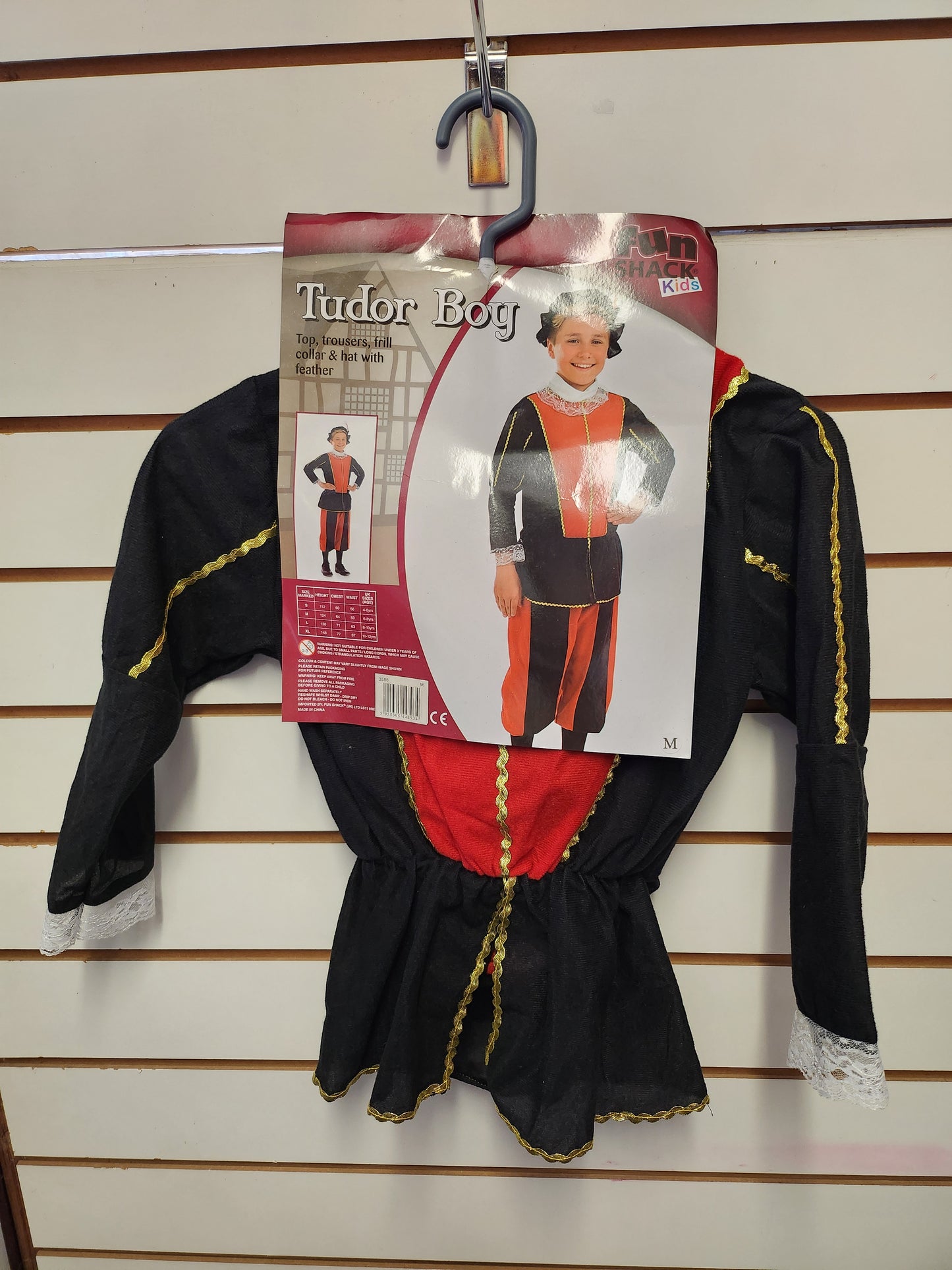 Tudor Boy Red Child Costume 6-8